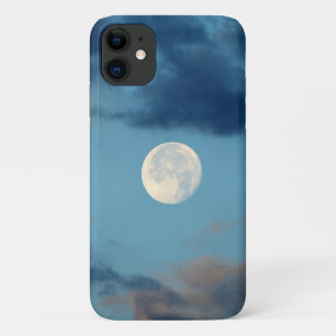 Vollmond Sonnenuntergang Wolken Art Phone Case