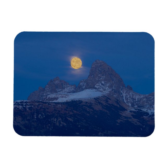 Vollmond steigt | Grand Teton Driggs, Idaho Magnet (Horizontal)
