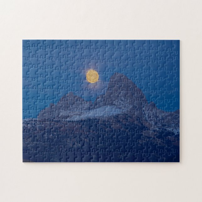Vollmond steigt | Grand Teton Driggs, Idaho Puzzle (Horizontal)