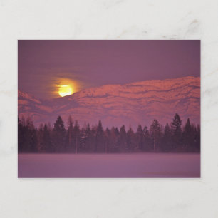 Vollmond steigt über dem Teakettle Mountain währen Postkarte