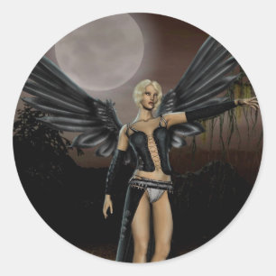 Vollmond (Stickers) Runder Aufkleber