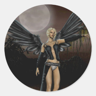 Vollmond (Stickers) Runder Aufkleber