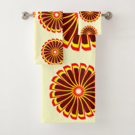 Vollmond Sunburst Blanket Design Badhandtuch Set