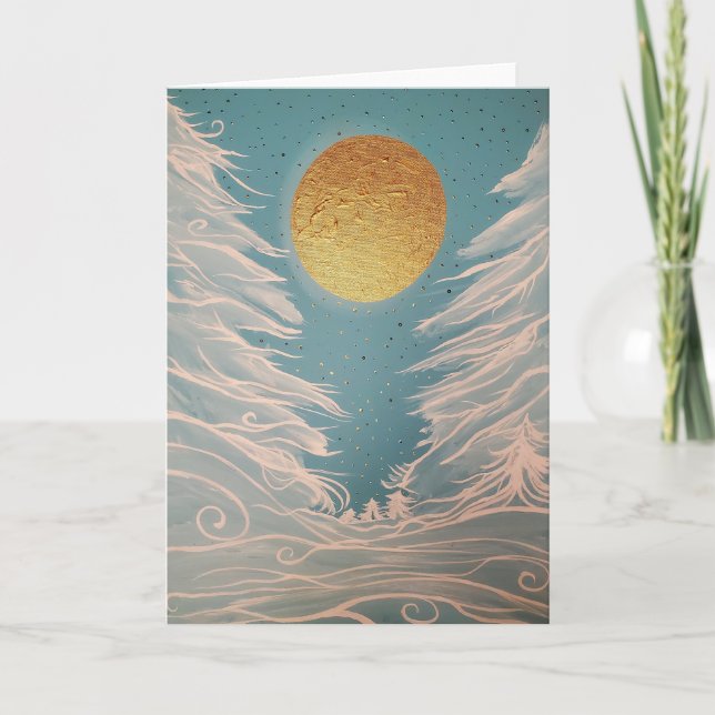 Vollmond Supermond Karte (Vorderseite)