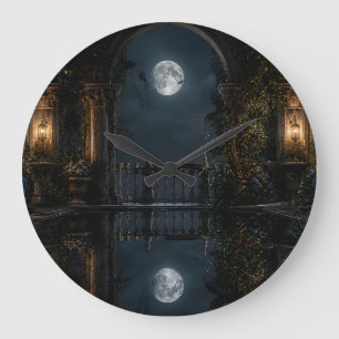 Vollmond-Torbogen-Wanduhr Große Wanduhr