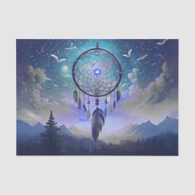 Vollmond Traumfänger, Celestie Seidenpapier (Vorderseite)