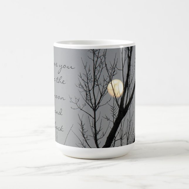 Vollmond u. Baum, i-Liebe Sie zum Mond und Tasse (Mittel)