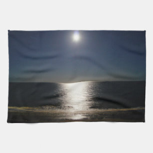 Vollmond über dem Atlantik Geschirrtuch