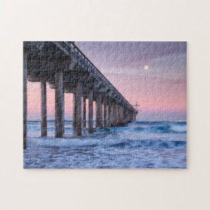 Vollmond über dem Scripps Pier Puzzle