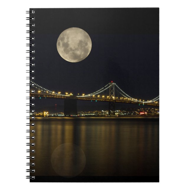 Vollmond über der Bucht Notizblock (Vorderseite)