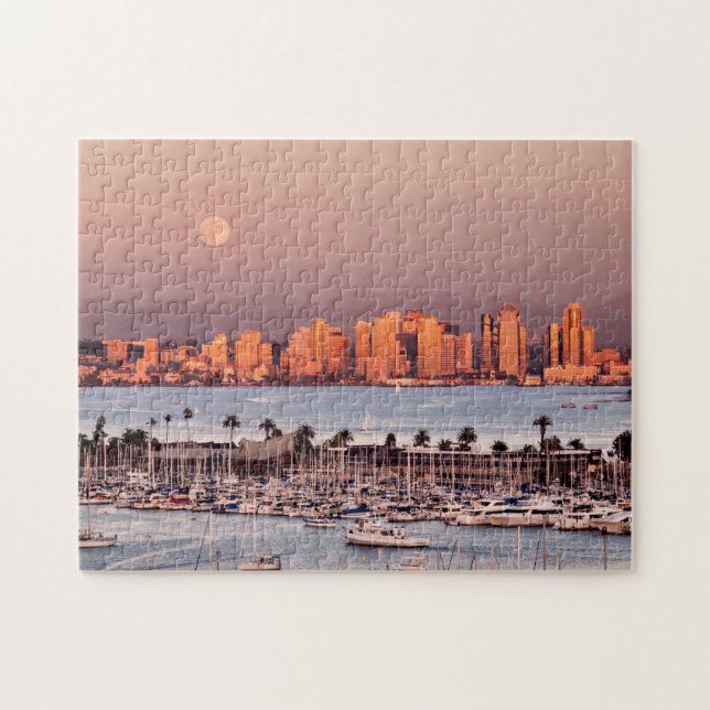 Vollmond über San Diego Puzzle (Horizontal)