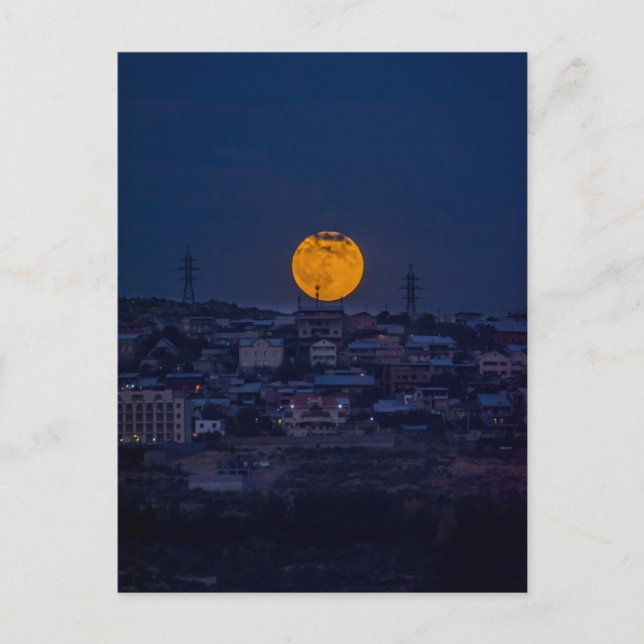 Vollmond über Yerevan Postkarte (Vorderseite)