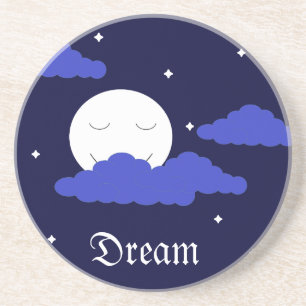 Vollmond um Mitternacht und Sterne Getränkeuntersetzer