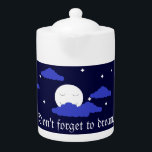 Vollmond um Mitternacht und Sterne Teapot<br><div class="desc">Dieser Mond scheint hell,  begleitet von Sternen. Aber bald wird es schlafen. Bis dahin genießt es einfach zu leuchten. Personalisierbar. Originalwerk; c) Sharon Lee Hudson. Alle Rechte vorbehalten.</div>