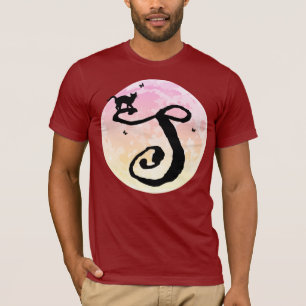 Vollmond und Cat S Initial Monogram T - Shirt