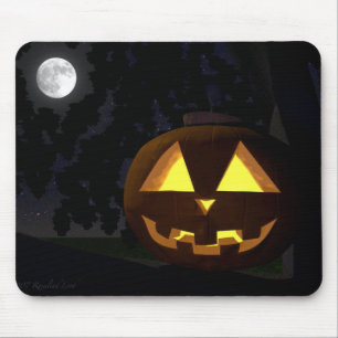 Vollmond und Jack O'Lantern Mousepad