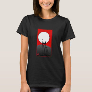 Vollmond und Katze T-Shirt