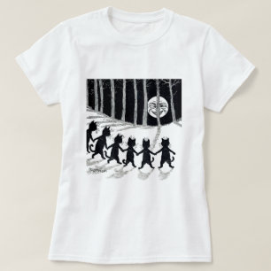 Vollmond und Katzen, Louis Wain T-Shirt