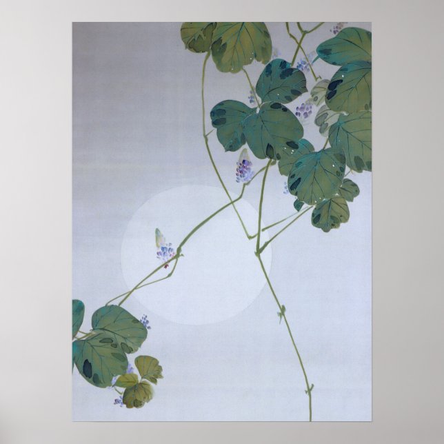 Vollmond und Kudzu Blume, Watanabe Seitei Poster (Vorne)