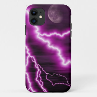 Vollmond und lila Blitz Case-Mate iPhone Hülle