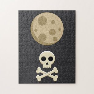 Vollmond und Totenkopf Puzzle
