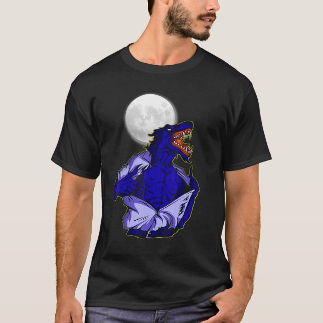 Vollmond verwandelt die beängstigende Dschungelwel T-Shirt (Vorderseite)