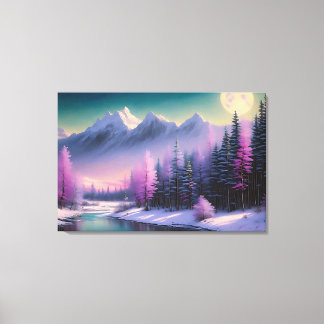 "Vollmond", von BarryDyar ©, Malerlandschaft Leinwanddruck