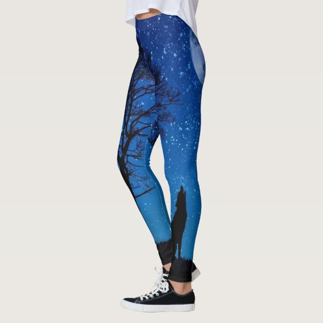 Vollmond-Waldwolf Leggings (Links)