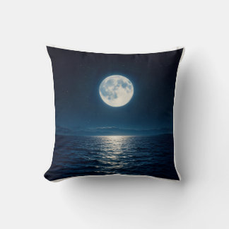 Vollmond Wasser Reflexion Mondlicht Abstrakt Durch Kissen