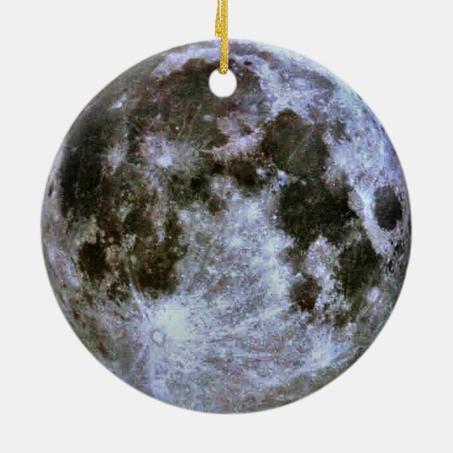Vollmond-Weihnachten Keramikornament (Hinten)