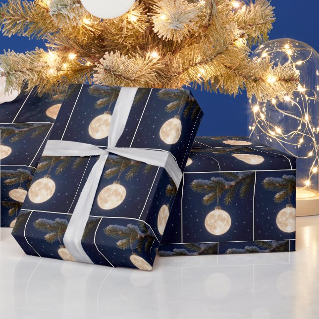Vollmond Weihnachtsschmuck Geschenkpapier (Feiertage)