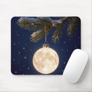 Vollmond Weihnachtsschmuck Mousepad