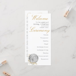 Vollmond Wildblume Gold Wasserfarbe Einladung