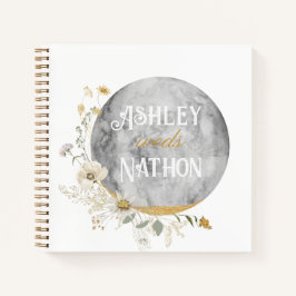 Vollmond-Wildblume Goldmedaille Notizbuch