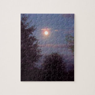 Vollmond Wolf Mondaufgang Puzzle