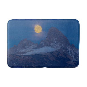 Vollmondaufgang Grand Teton Driggs, Idaho Badematte
