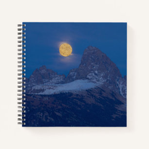 Vollmondaufgang Grand Teton Driggs, Idaho Notizbuch