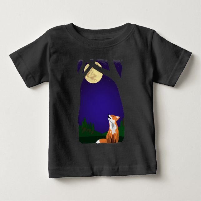 Vollmondfuchs Baby T-shirt (Vorderseite)
