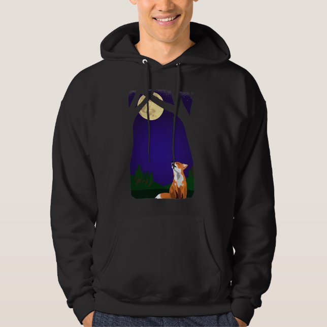 Vollmondfuchs Hoodie (Vorderseite)