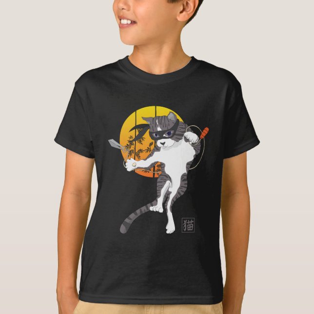 Vollmondmission: Cat Ninja T - Shirt (Vorderseite)