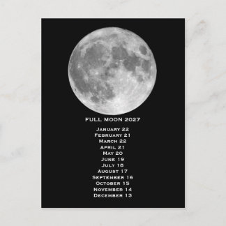 Vollmondphasen 2027 postkarte