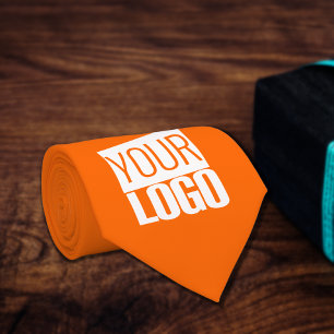 Vollneonorange - Logo hinzufügen Krawatte