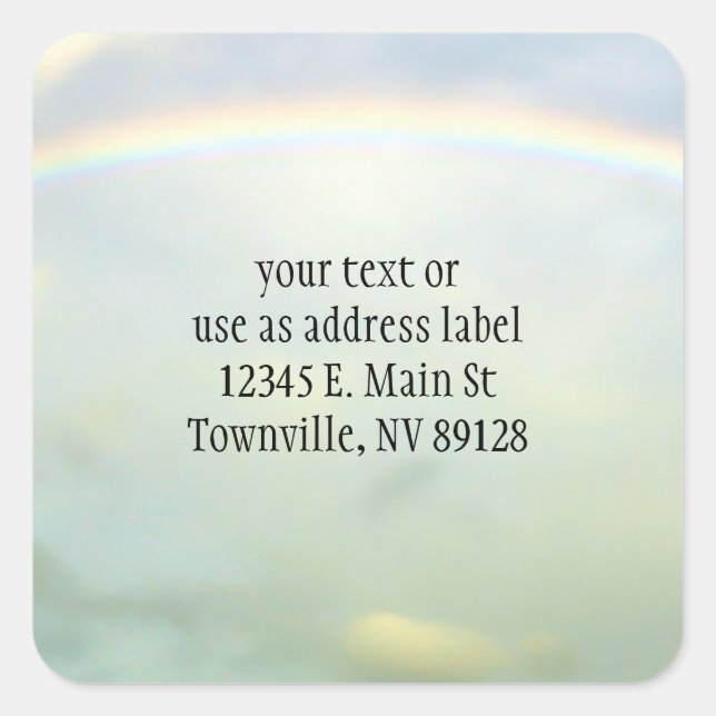 Vollregenbogen Quadratischer Aufkleber (Vorderseite)