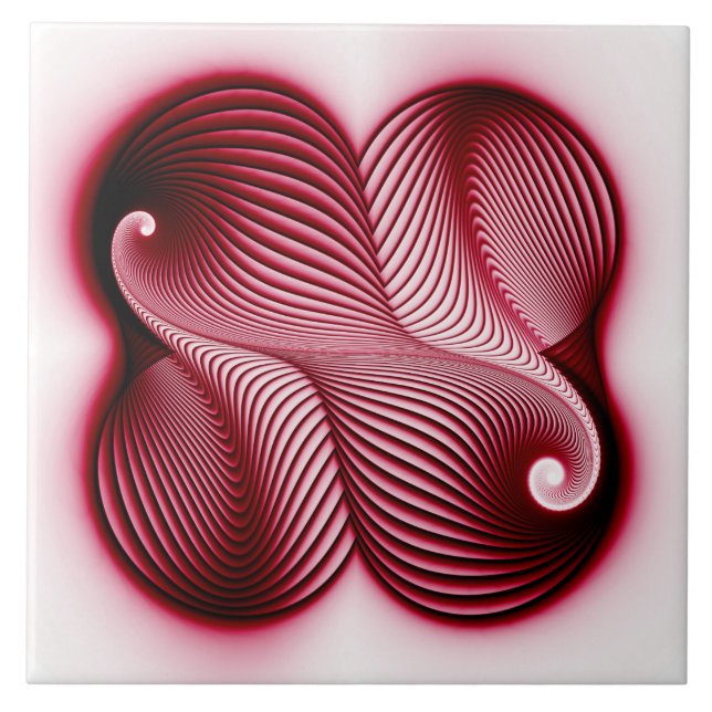 Vollrote Form Fliese (Vorderseite)