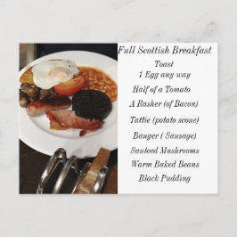 Vollschottisches Frühstück Postkarte