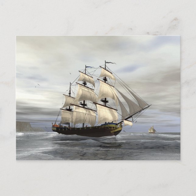 Vollsegler Postkarte (Vorderseite)