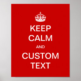 Vollständig angepasste Behalt-Ruhe und Anpassen Poster