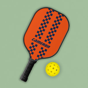 Vollständig angepasste Farben Doppelkarierte Strei Pickleball Schläger