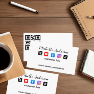Vollständig angepasstes Social Media Icon ( extra Visitenkarte