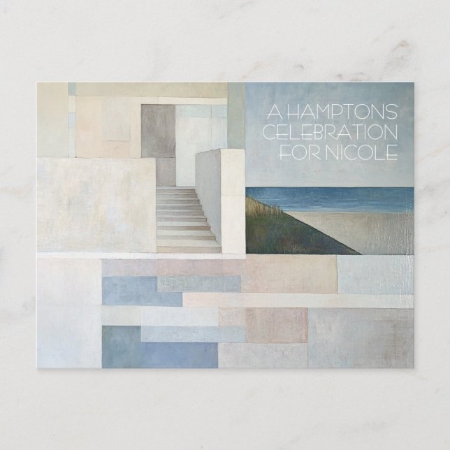Vollständig anpassbare Hamptons Beach Card Postkarte (Vorderseite)